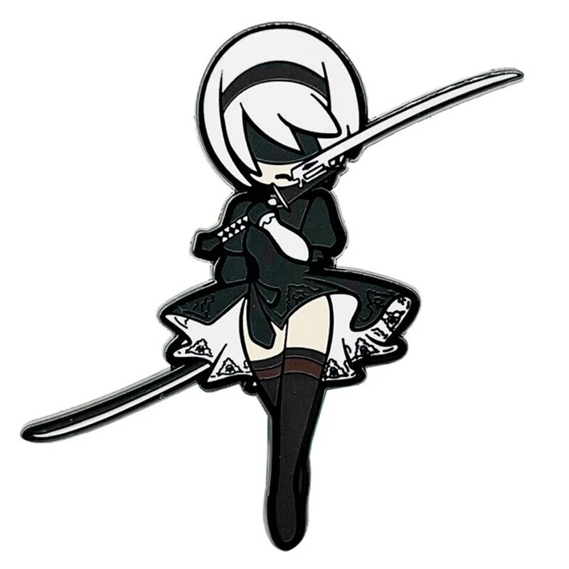 2B NieR Automata Game YoRHa No.2 Type B Android Enamel Metal Pin