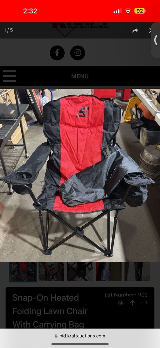 Snap-on Tools Heated Folding Camp Chair | eBay