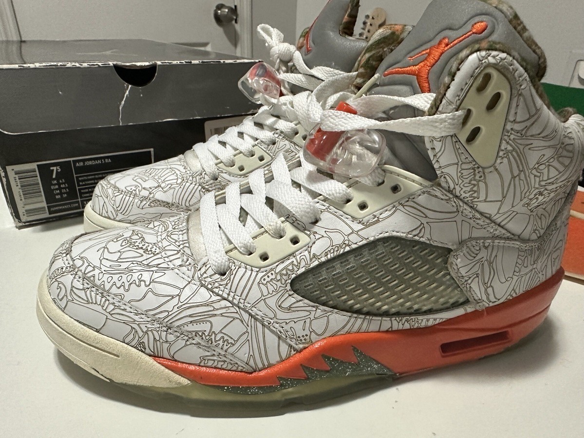 2006 Nike Air Jordan 5 Laser sz 7.5 supreme tiffany bart chunky