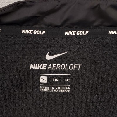 Nike Aeroloft Jacket Mens 2XL Black Golf Hybrid Insulated Full Zip