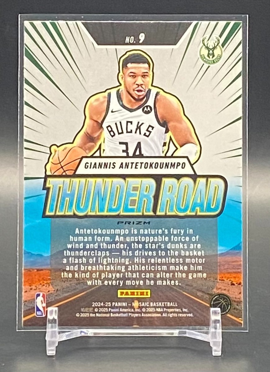 2024-25 Panini Mosaic Giannis Antetokounmpo Thunder Road Green