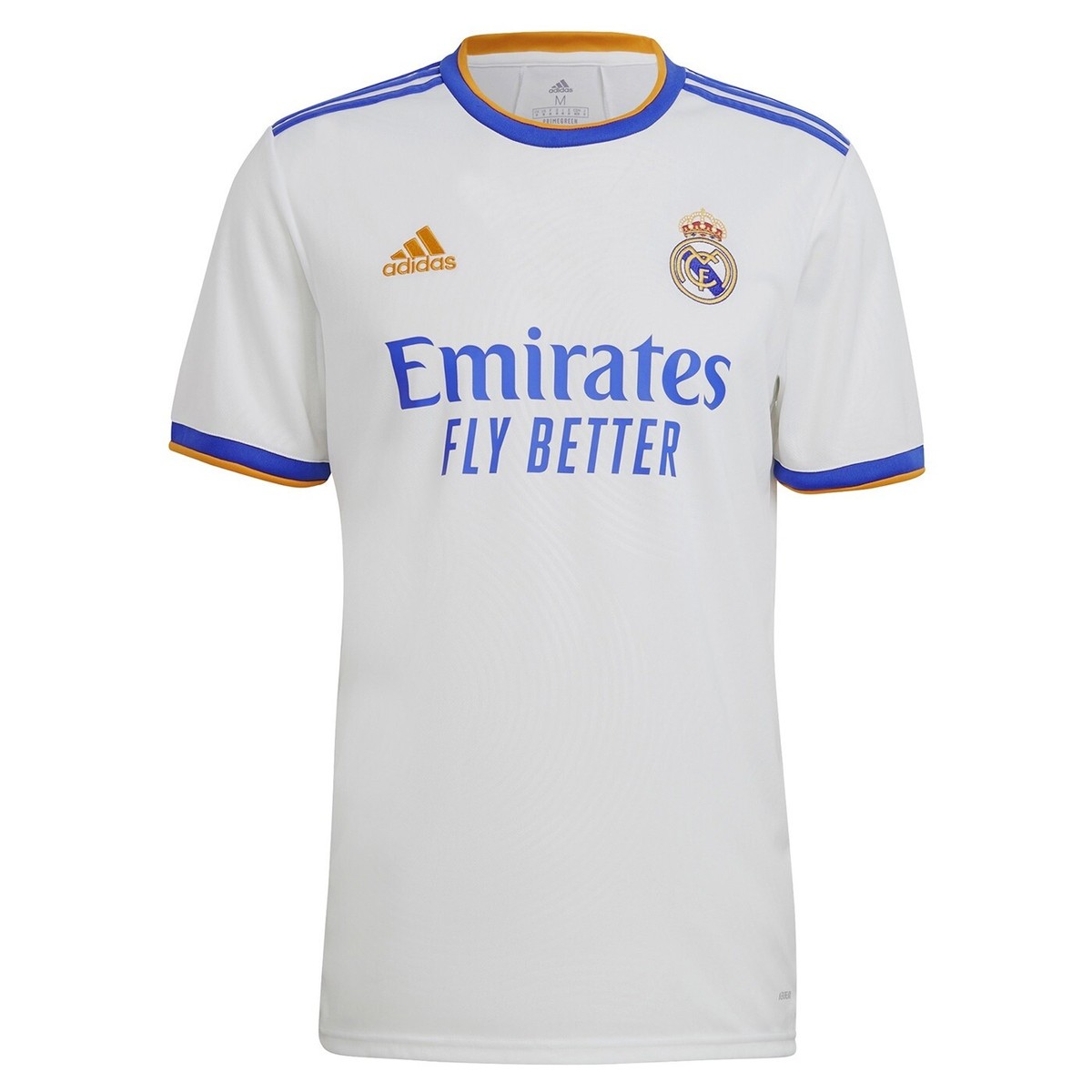 Adidas Real Madrid Home 21-22 soccer jersey White Blue Orange Size