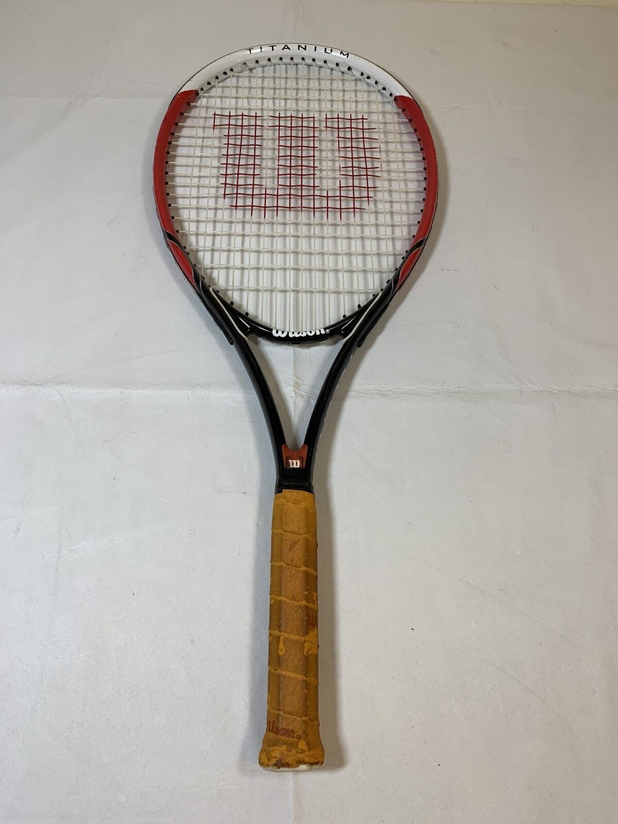 Roger Federer Wilson Titanium Tennis Racquet 27 in 4 1/4 Grip | eBay