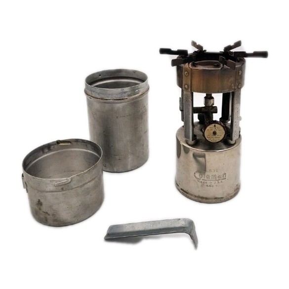 Vintage COLEMAN STOVE No. 530 GI WW2 Pocket stove A46 Chrome w