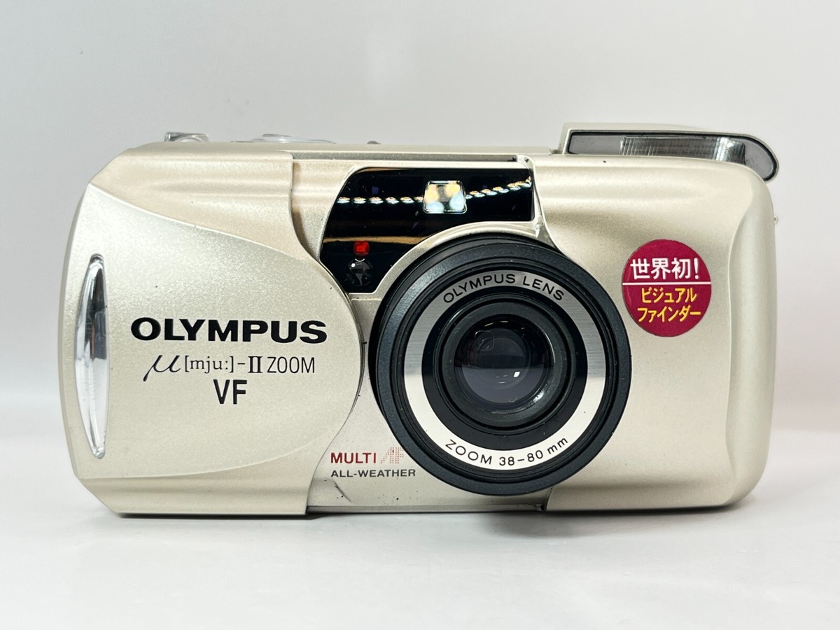MINT] Olympus μ Mju II ZOOM VF Silver 35mm Film Camera From JAPAN