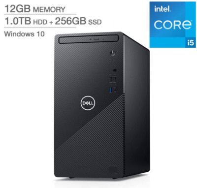 Dell Inspiron 3891 Desktop PC Intel Core i5-11400 12GB RAM 256GB