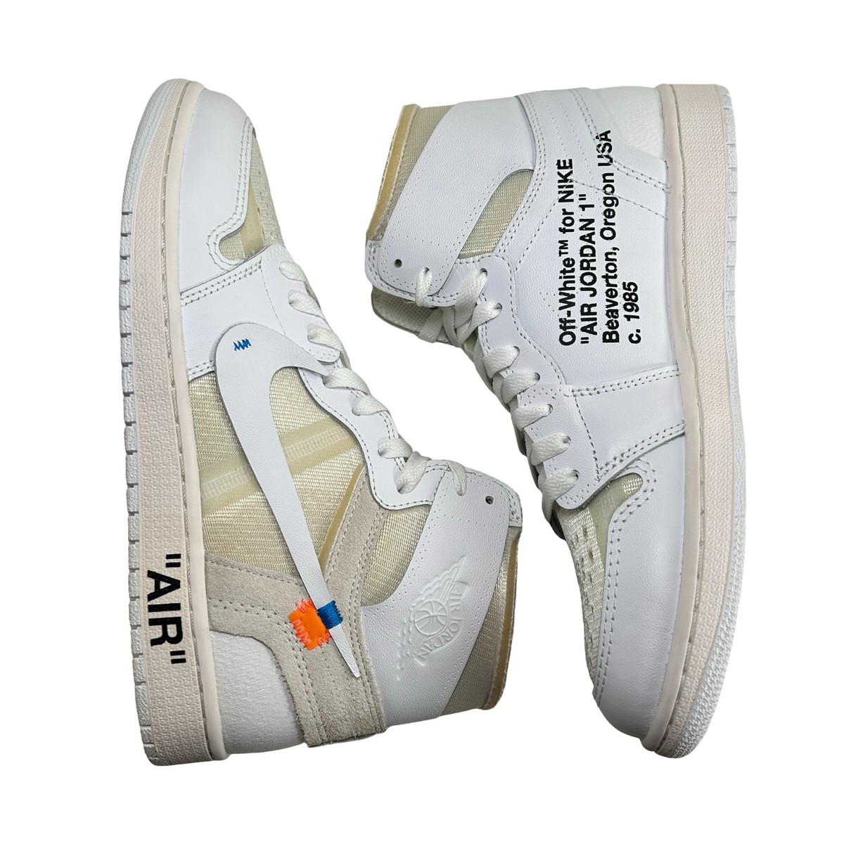 Off White x Air Jordan 1 Retro High OG White 2018 - Size 9.5