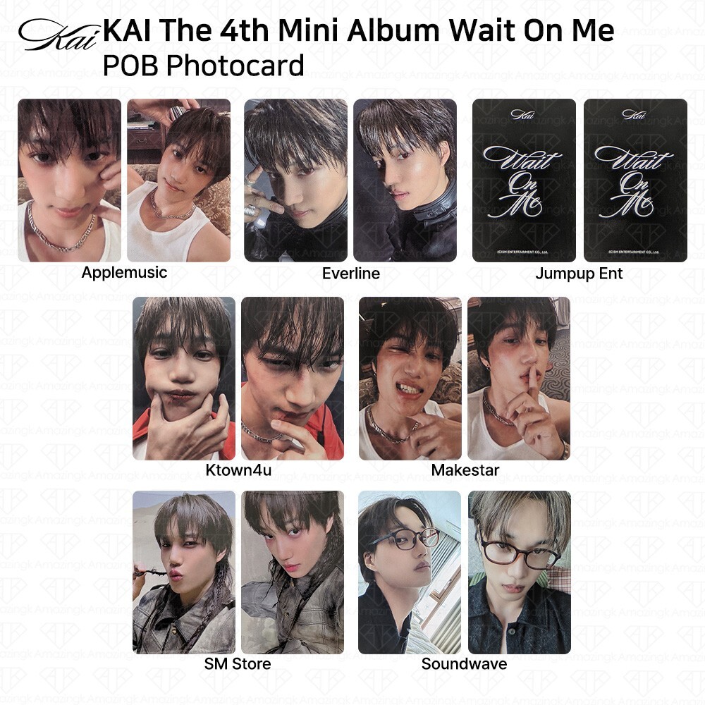 Kai The 4th Mini Album Wait On Me POB Photocard Makestar Soundwave