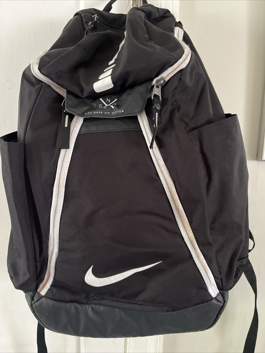 Nike Elite Quad Zip System Black Basketball Backpack | eBay