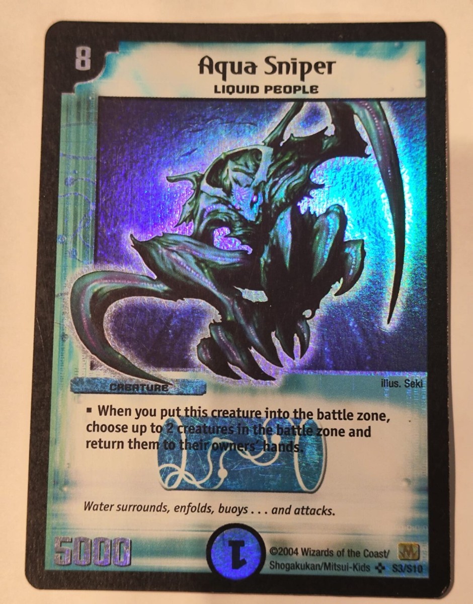 Aqua Sniper DUEL MASTERS ORIGINAL Water Type CCG HOLO Super Rare