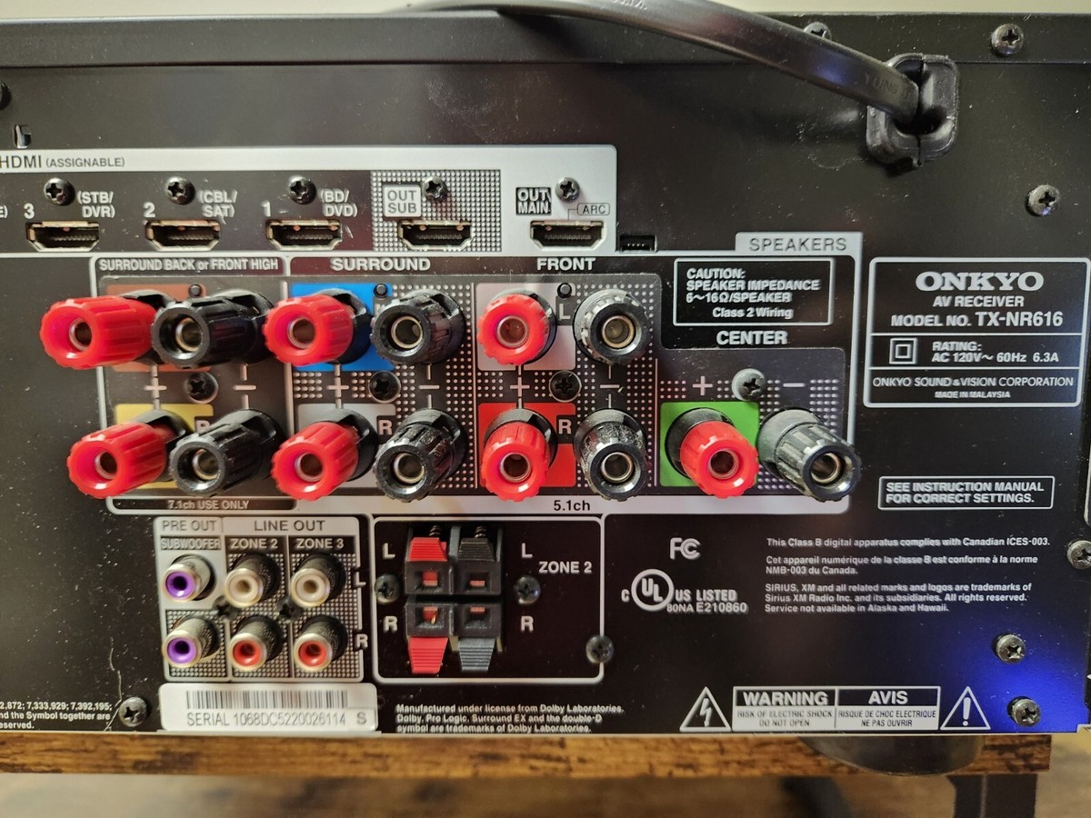 Onkyo TX-NR616 7.2-Channel Network HDMI AV Receiver (For Parts/To