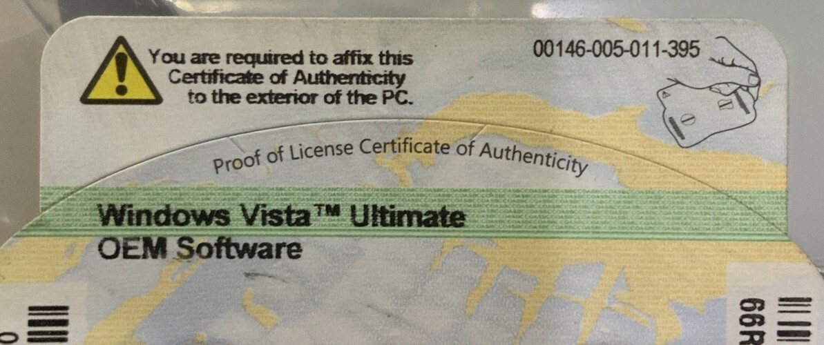 MICROSOFT WINDOWS VISTA ULTIMATE 32-bit ONLY DVD GENUINE COA | eBay