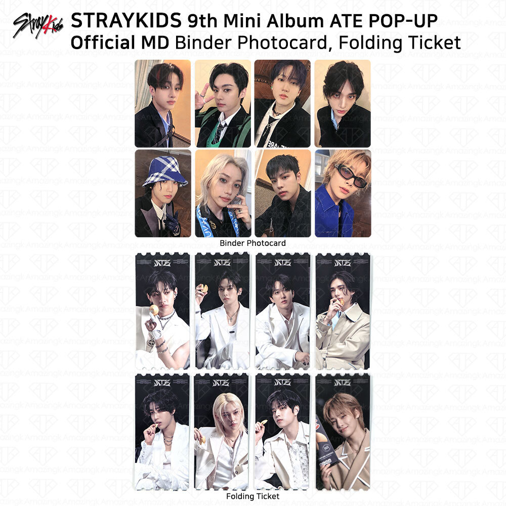 Stray Kids 9th Mini Album ATE POP-UP MD Binder Photocard Folding