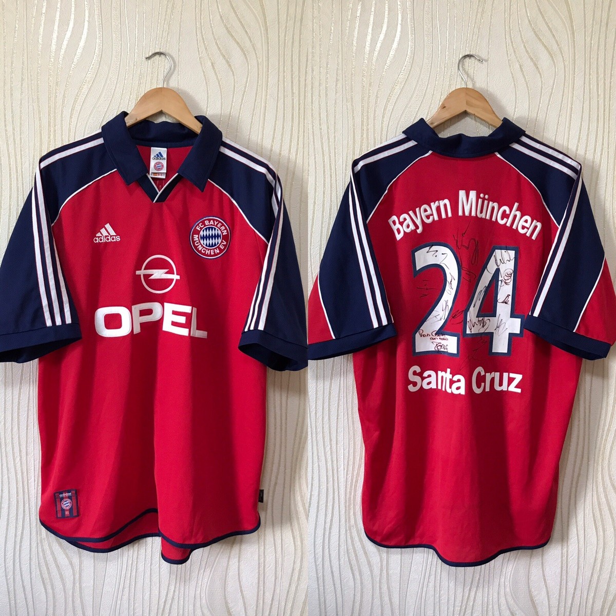 BAYERN MUNICH 1999 2000 2001 HOME FOOTBALL SHIRT JERSEY ADIDAS