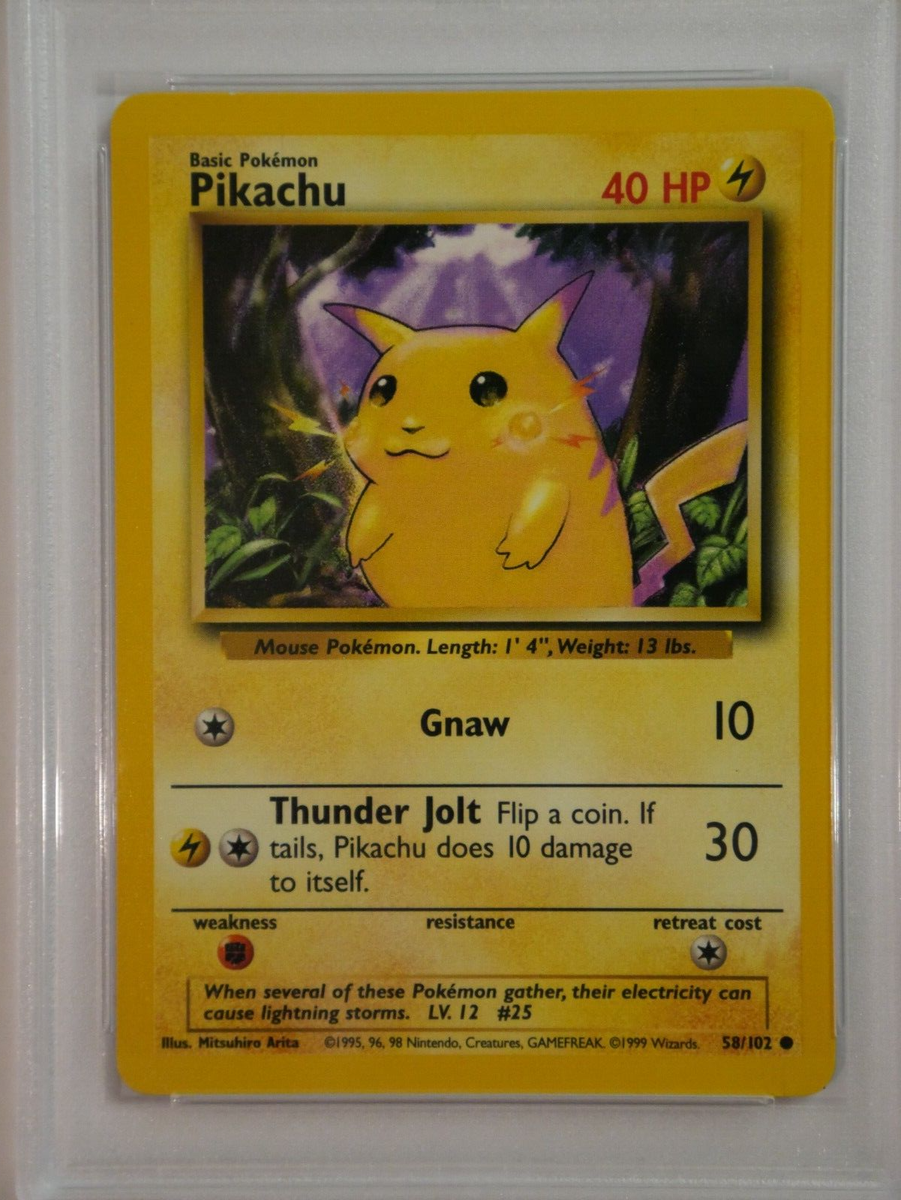 PSA 5 Excellent 1999 Pokemon Game Base Set Pikachu - Yellow Cheeks