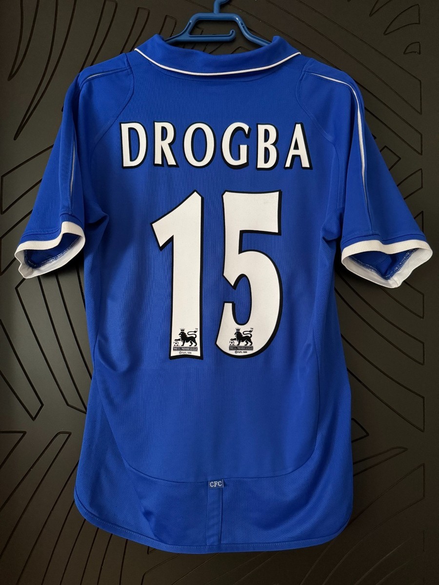 03-05 チェルシー アウェイ 15番 ドログバ 長袖 レトロスタイル 03-05