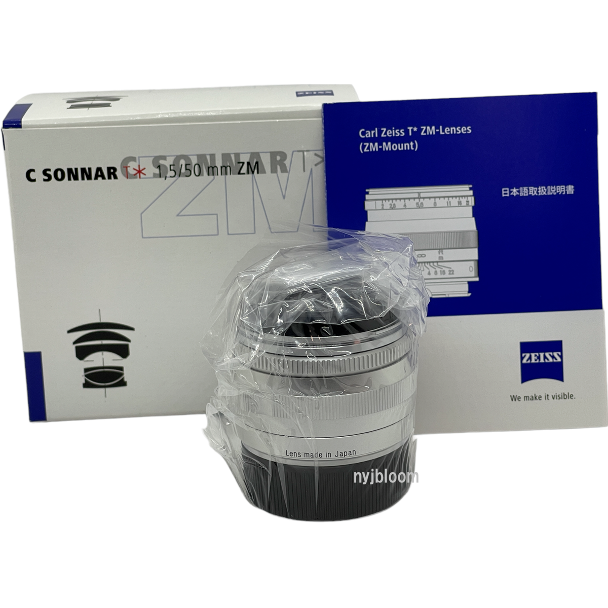 New Carl ZEISS C SONNAR T* 50mm f1.5 ZM Mount Lens SILVER - Manual