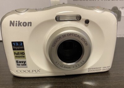 Nikon Coolpix W100 WHITE 13.2MP Water/shockproof 3X OpticalZoom