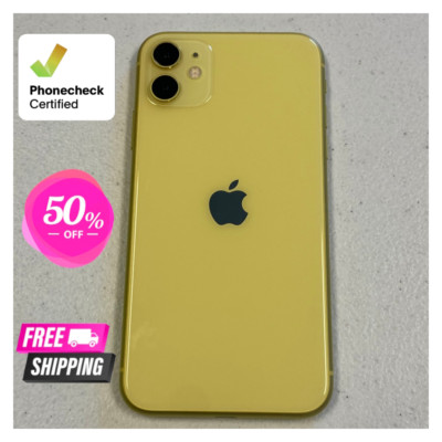 Apple iPhone 11 64GB/128GB Unlocked - Black, Yellow, Purple - Free