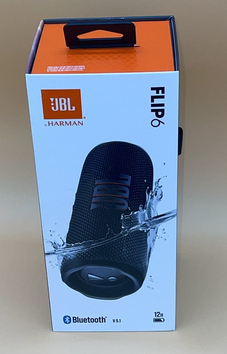 JBL Harman Flip 6 Bluetooth Portable Waterproof Speaker Black New