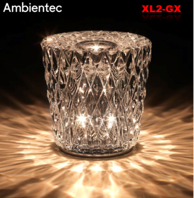 Ambientec Xtal Gacrux Crystal Clear Cordless Table Lamp Solid