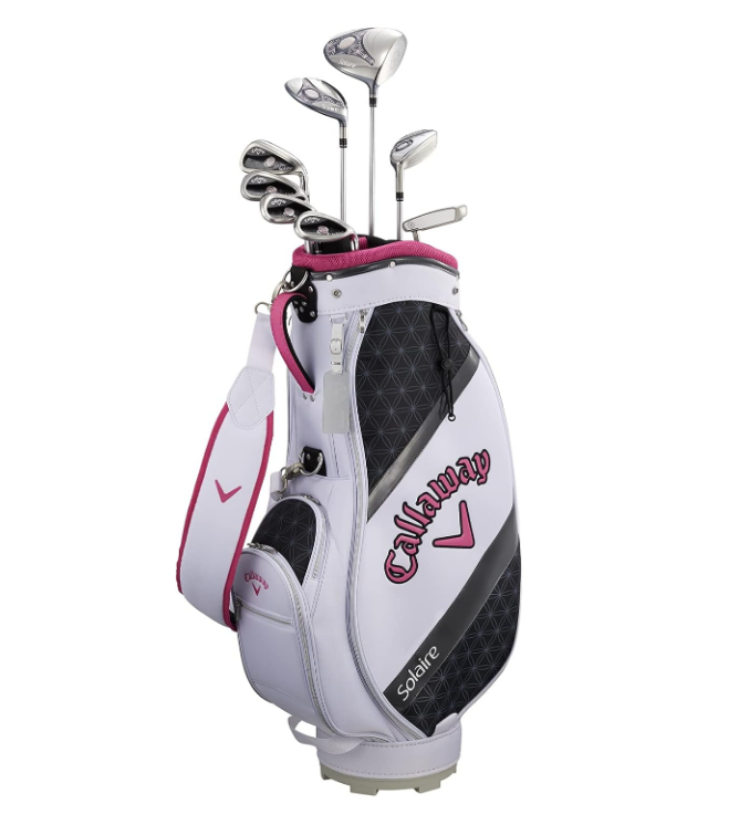 Callaway SOLAIRE Ladies Set Pink 9 clubs & Caddy bag & Head cover