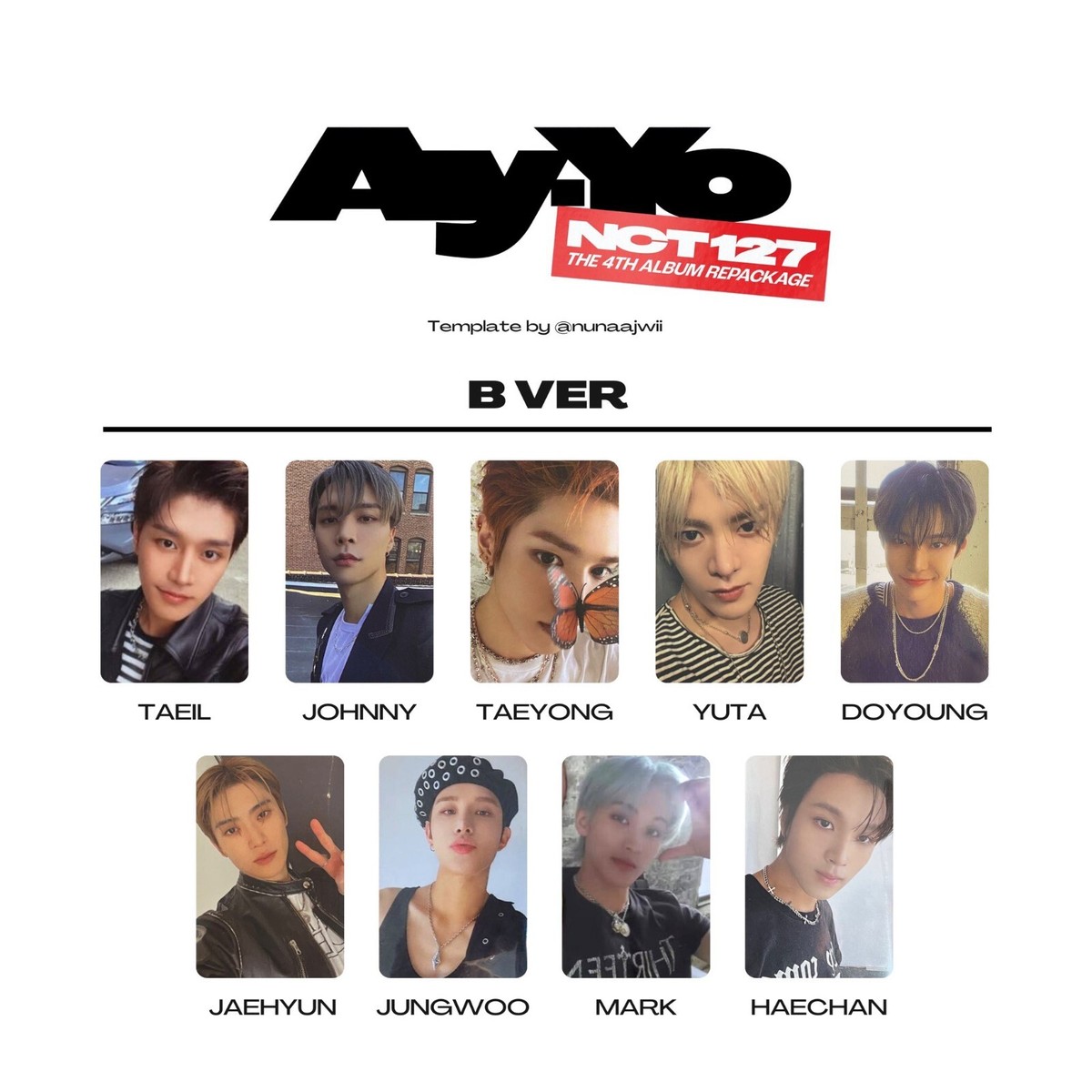 NCT 127 Ay-Yo 4th Repackage Album Official Photocard B Ver | eBay