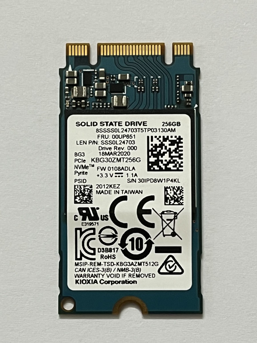 TOSHIBA KBG30ZMT256G 256GB SSD M.2 2242 PCIe NVMe SSD FOR Thinkpad