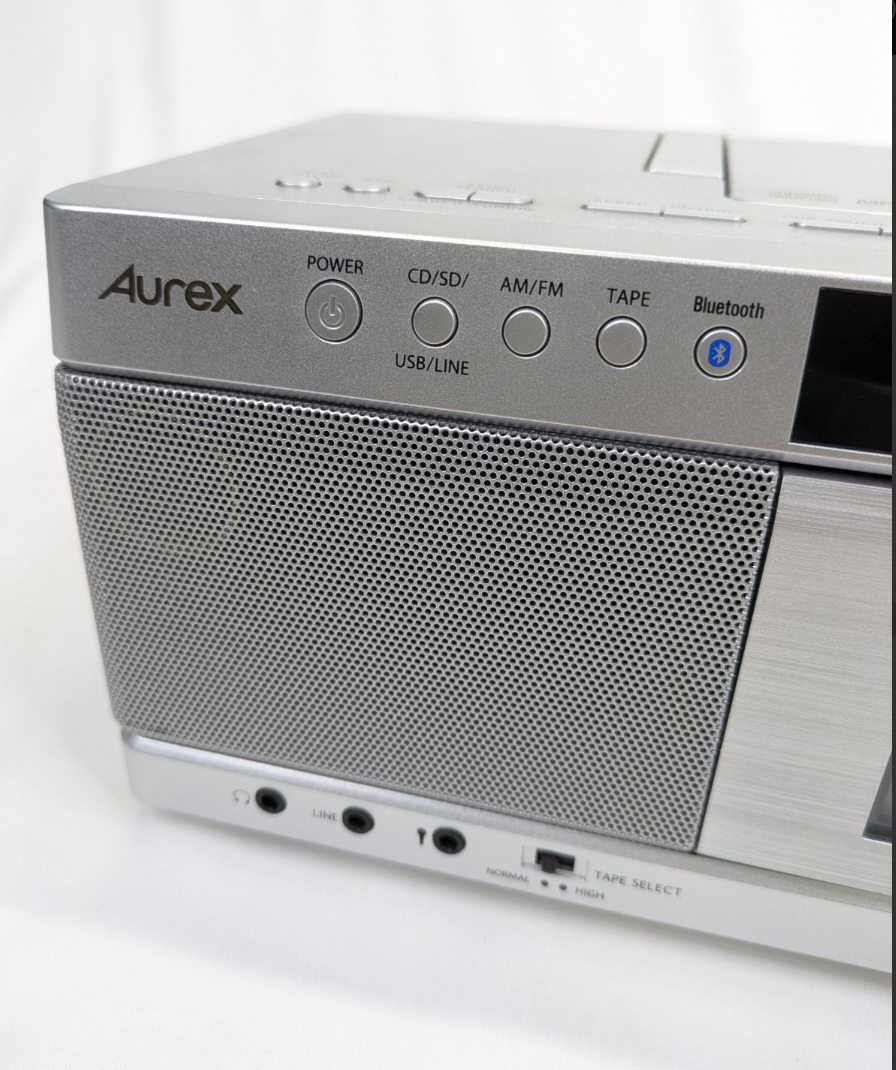 TOSHIBA Aurex TY-AK2 Silver CD/Radio/Cassette Player Boombox Japan