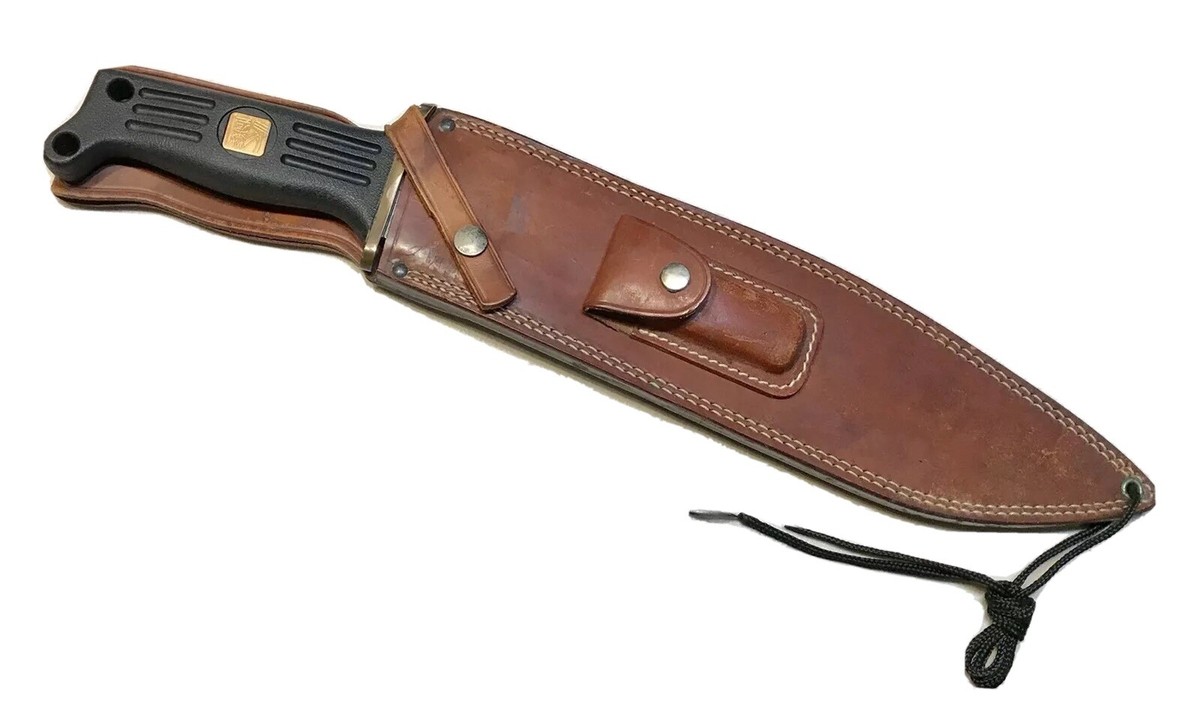 Vintage Rare Al Mar FBI-Pathfinder Dagger Knife Seki Japan Leather