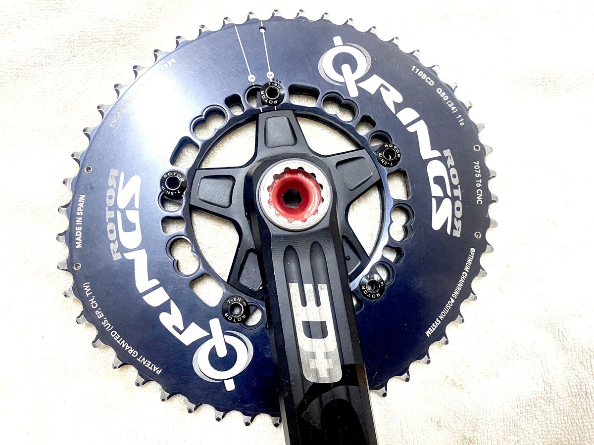 ROTOR 3Dクランク Q-rings 50-34T 172.5 Rotor 3D Plus 172.5 mm Qring