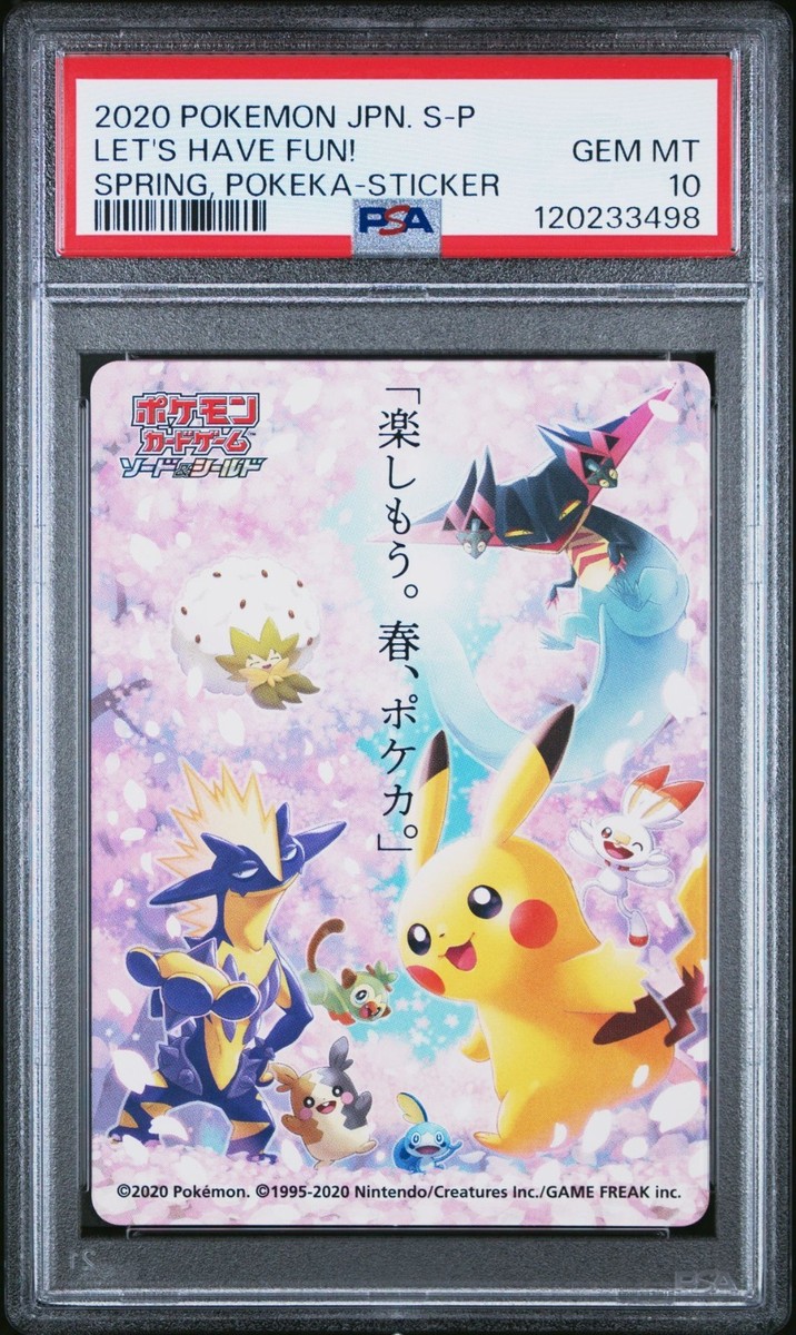 PSA 10 - Lets Have Fun! Spring Sticker - 2020 Pokemon Card