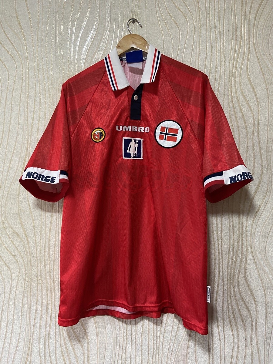 NORWAY 1998 1999 HOME FOOTBALL SHIRT SOCCER JERSEY UMBRO sz XL MEN