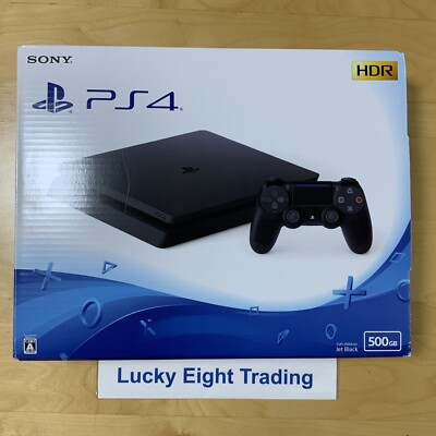 PS4 Jet Black Slim 500GB Console Box PlayStation 4 [N] | eBay