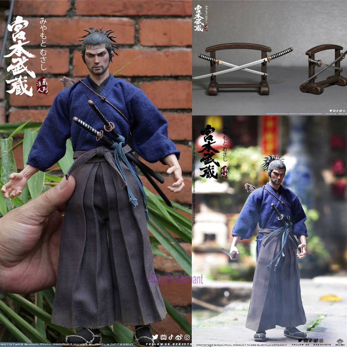 ZGJKTOYS Samurai Miyamoto Musashi 1/6 Action Figure New In Stock