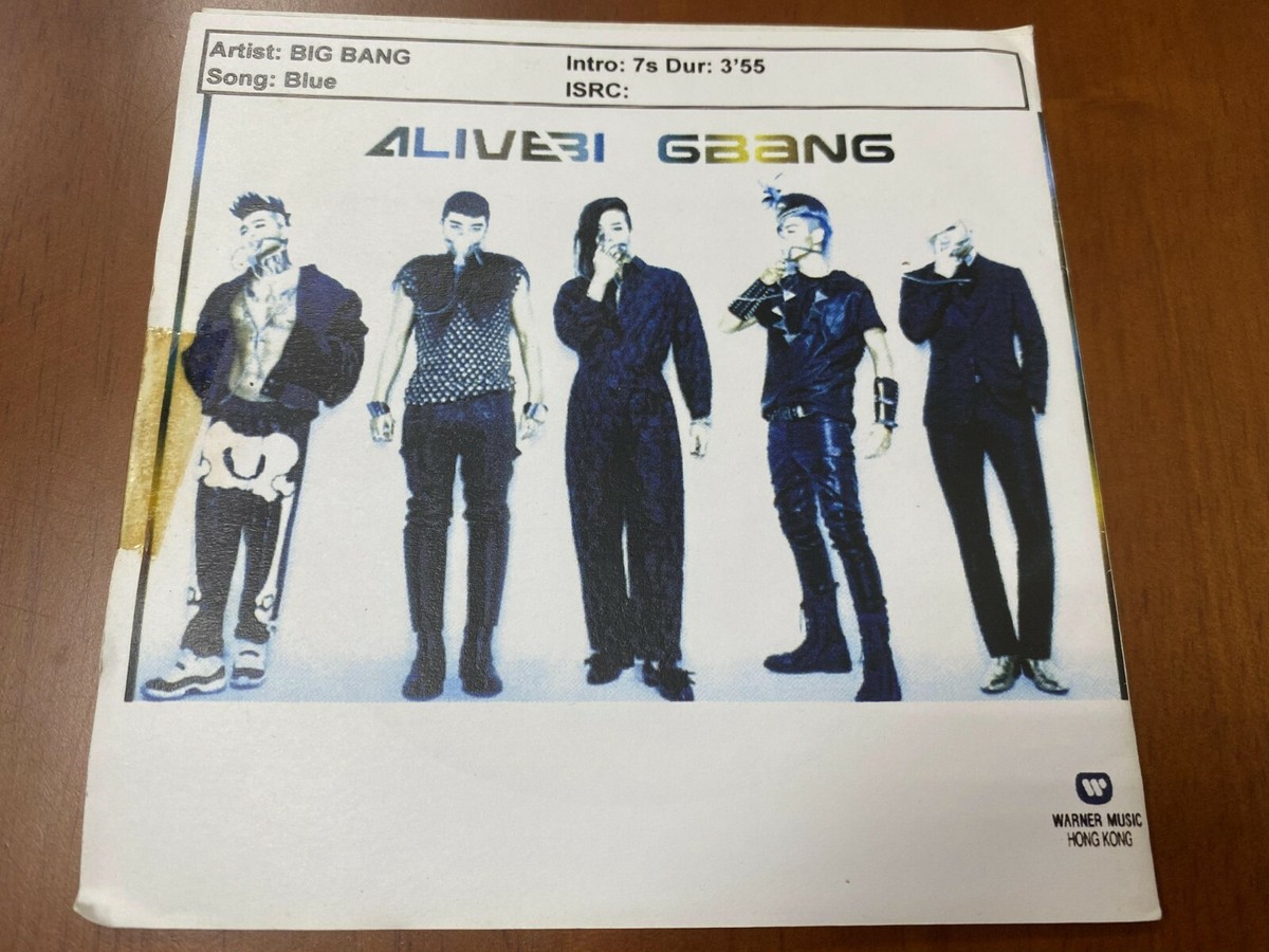 BIGBANG BIG BANG BLUE PROMO CD SINGLE GD G-DRAGON TOP FANTASTIC