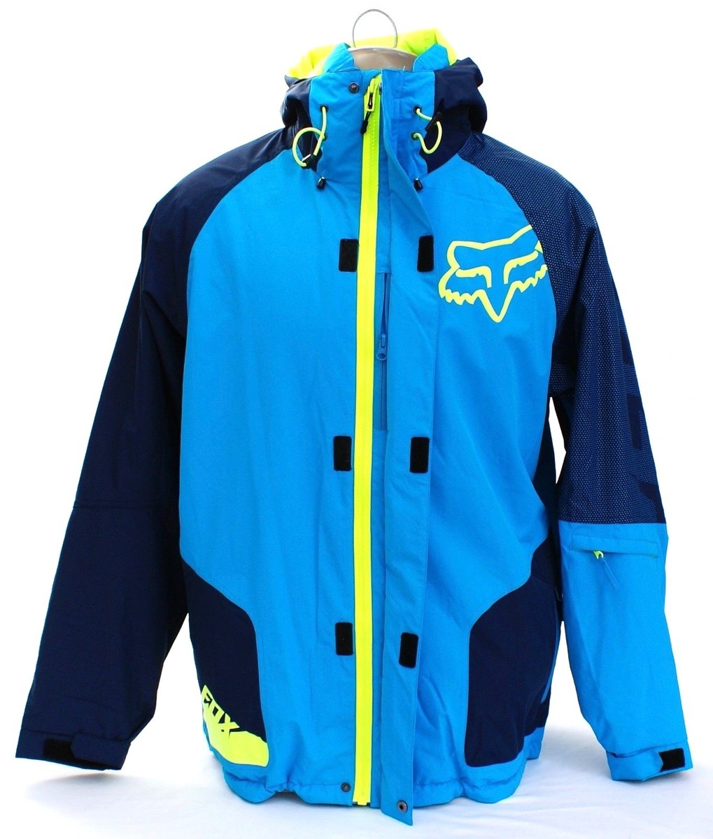 Fox Active Blue Insulated Waterproof Hooded Race Jacket Men's NWT