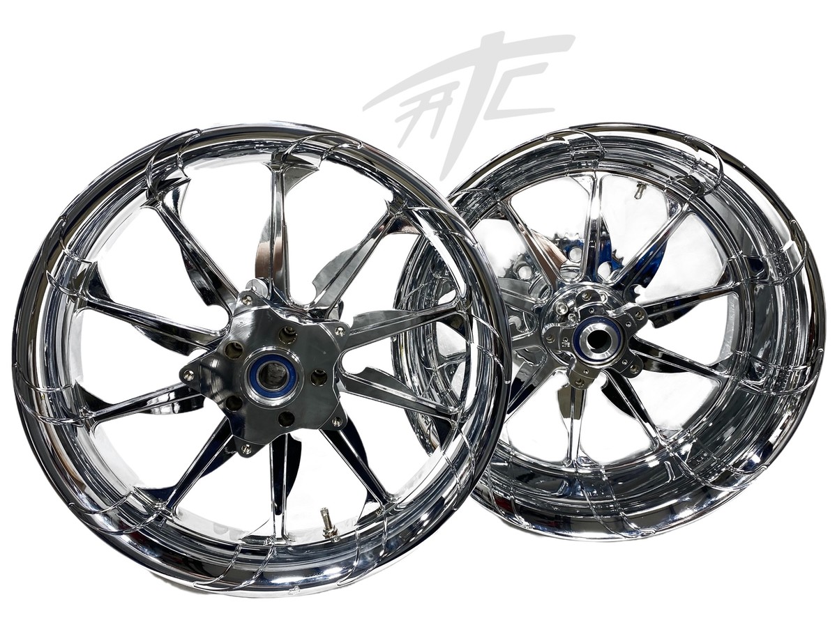 NINJA STOCK SIZE CHROME TORNADO WHEELS 2012-2020 KAWASAKI NINJA ZX