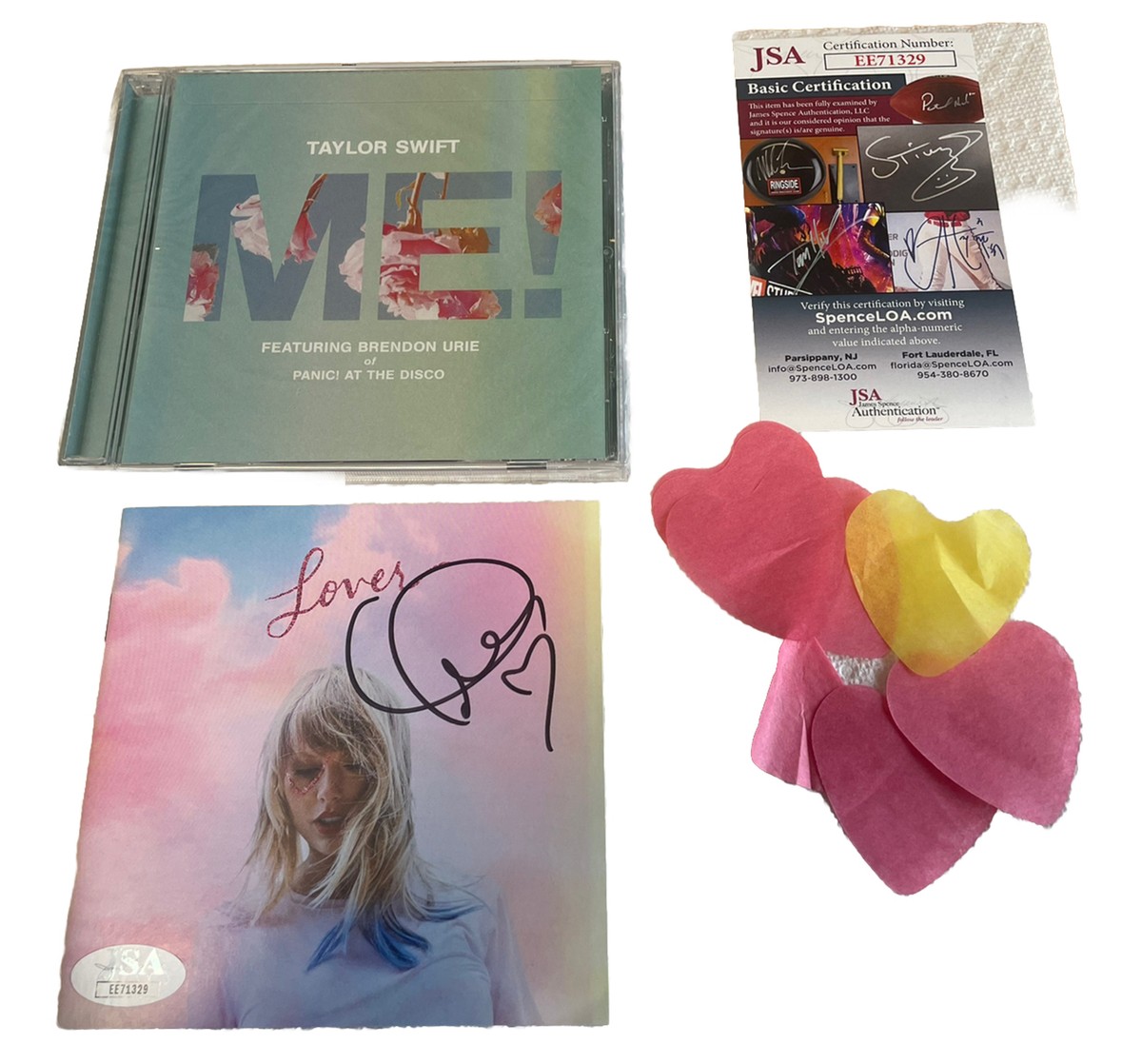 TAYLOR SWIFT SIGNED LOVER CD JACKET ALBUM JSA AUTHENTICATED | eBay