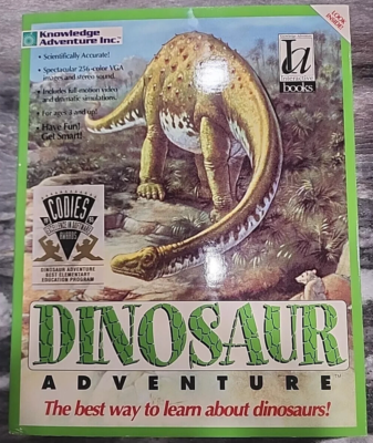 Dinosaur Adventure PC Game Knowledge Adventure 1992 3.5 Floppy