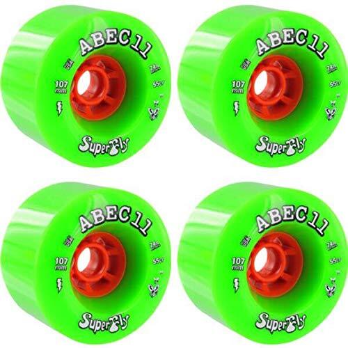 Abec 11 Electric Flywheels Green Longboard Wheels - 107mm 74a (Set