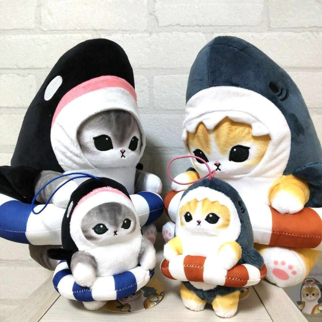 mofusand Shark Orca SET 4 BIG Plush Mascot Enjoy with Float Doll