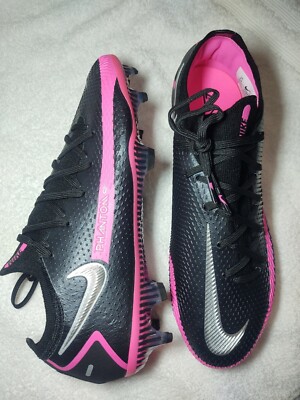Nike Phantom GT Elite DF FG Black Pink Silver Soccer Cleats CK8439