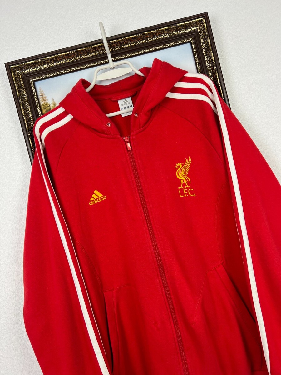 Vintage Adidas Liverpool Football Hoodie Jacket Soccer Track Top