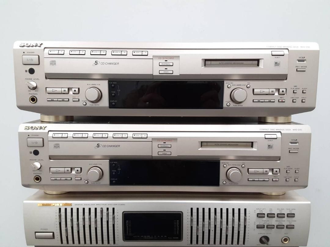 SONY MXD-D5C 5-CD Changer MiniDisc CD Combo Recorder Deck Stereo L