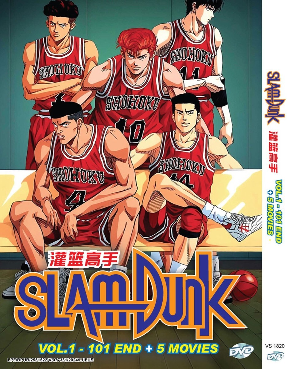 DVD~ANIME SLAM DUNK COMPLETE TV SERIES VOL.1-101 END + 5 MOVIE REG