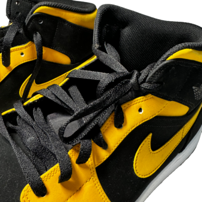 Size 11- Yellow/Black Air Jordan 1 Retro Mid Reverse New Love
