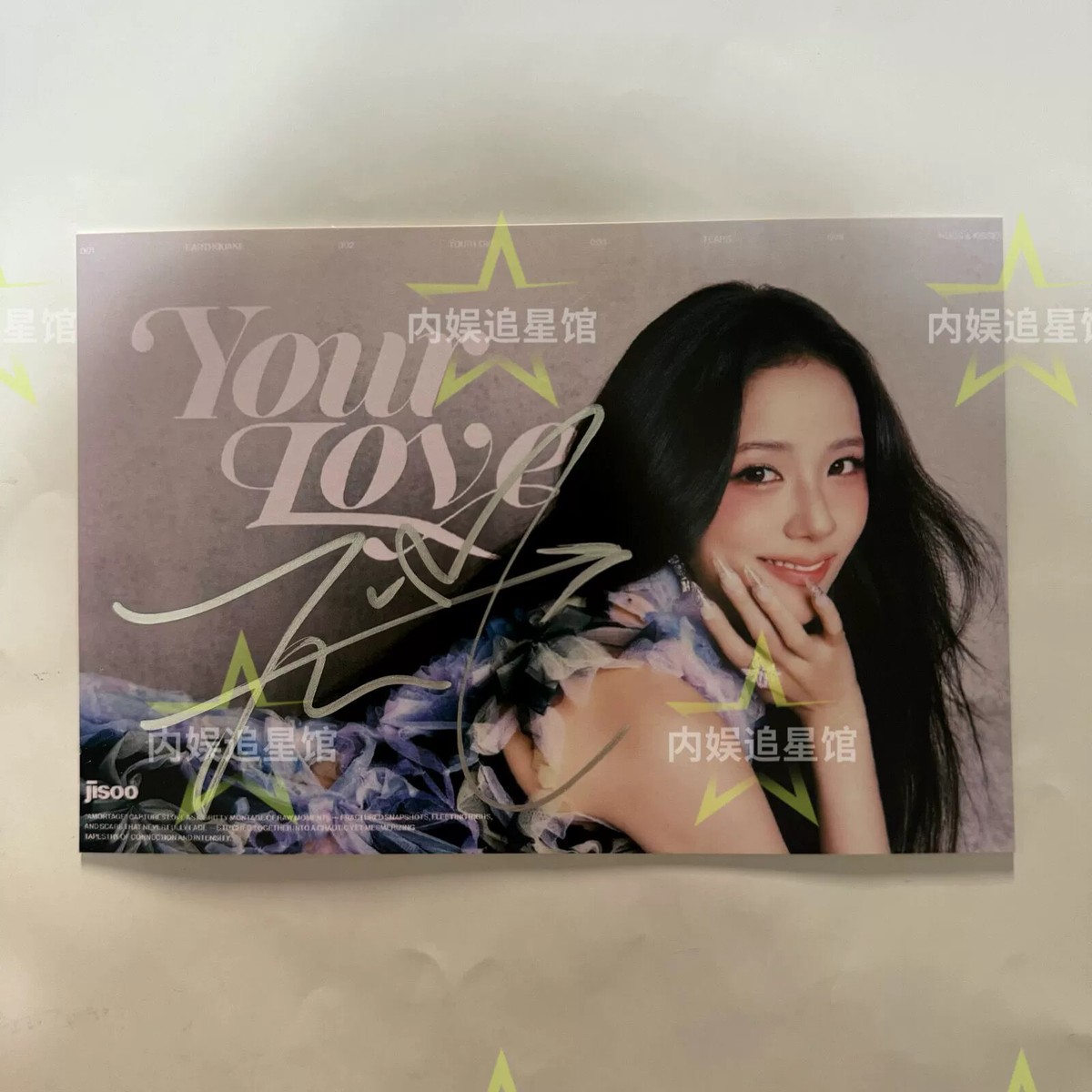 BLACKPINK Kim Jisoo Autograph Photos Fidelity Signature 6 Inch