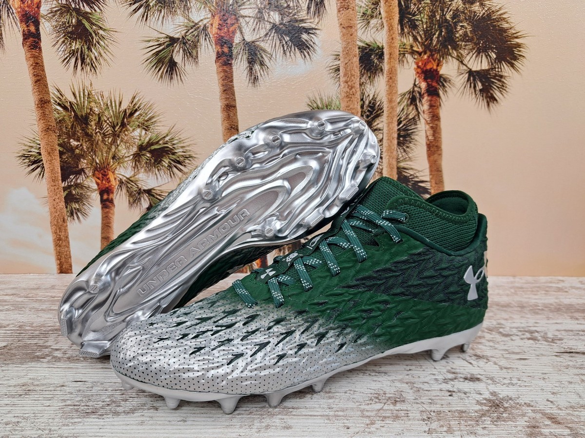 Under Armour Spotlight Clone 4.0 MC Green Silver Football Cleats