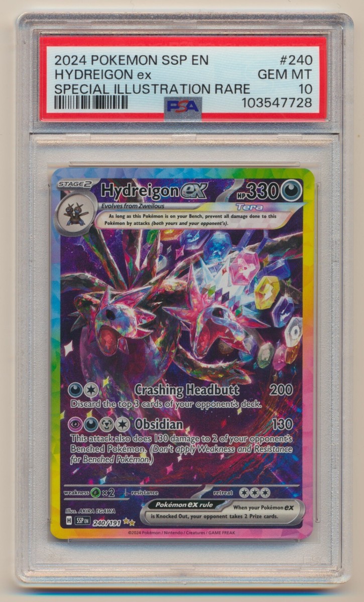 PSA 10 Pokemon Surging Sparks Holo SIR Hydreigon EX 240/191 GEM